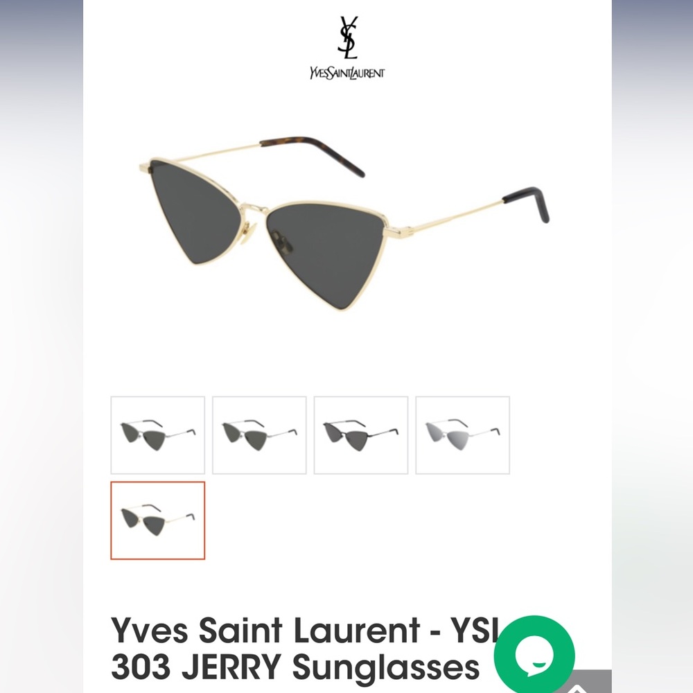 Saint Laurent Jerry glasses gold frame